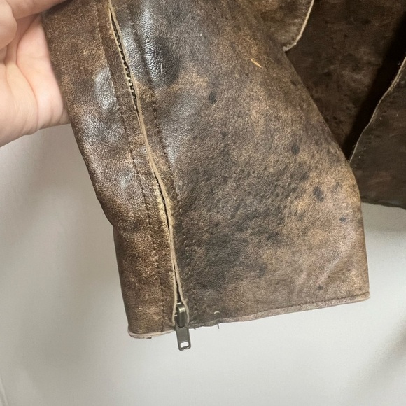 Vtg 80s Margaret Godfrey Dark Brown Fitted Leather Blazer Jacket Women's Size 8 - Picture 8 of 15